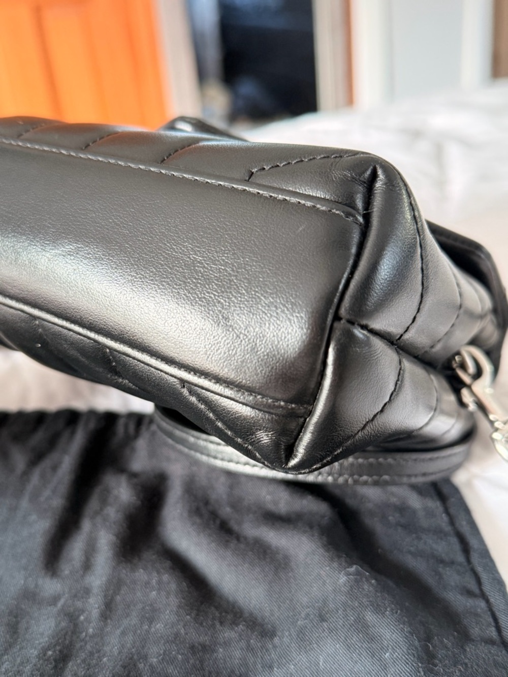 Saint Laurent Black Lambskin Loulou toy bag with Silver hardware - Picture 5 of 11